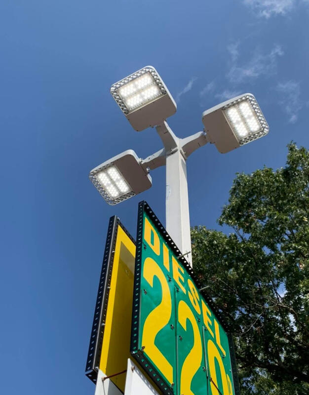 LED Pole Light Installation